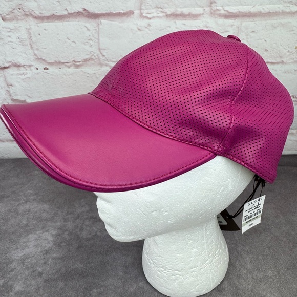 Gucci Fuchsia Lambskin Leather Pink Hat NWT - Picture 3 of 12
